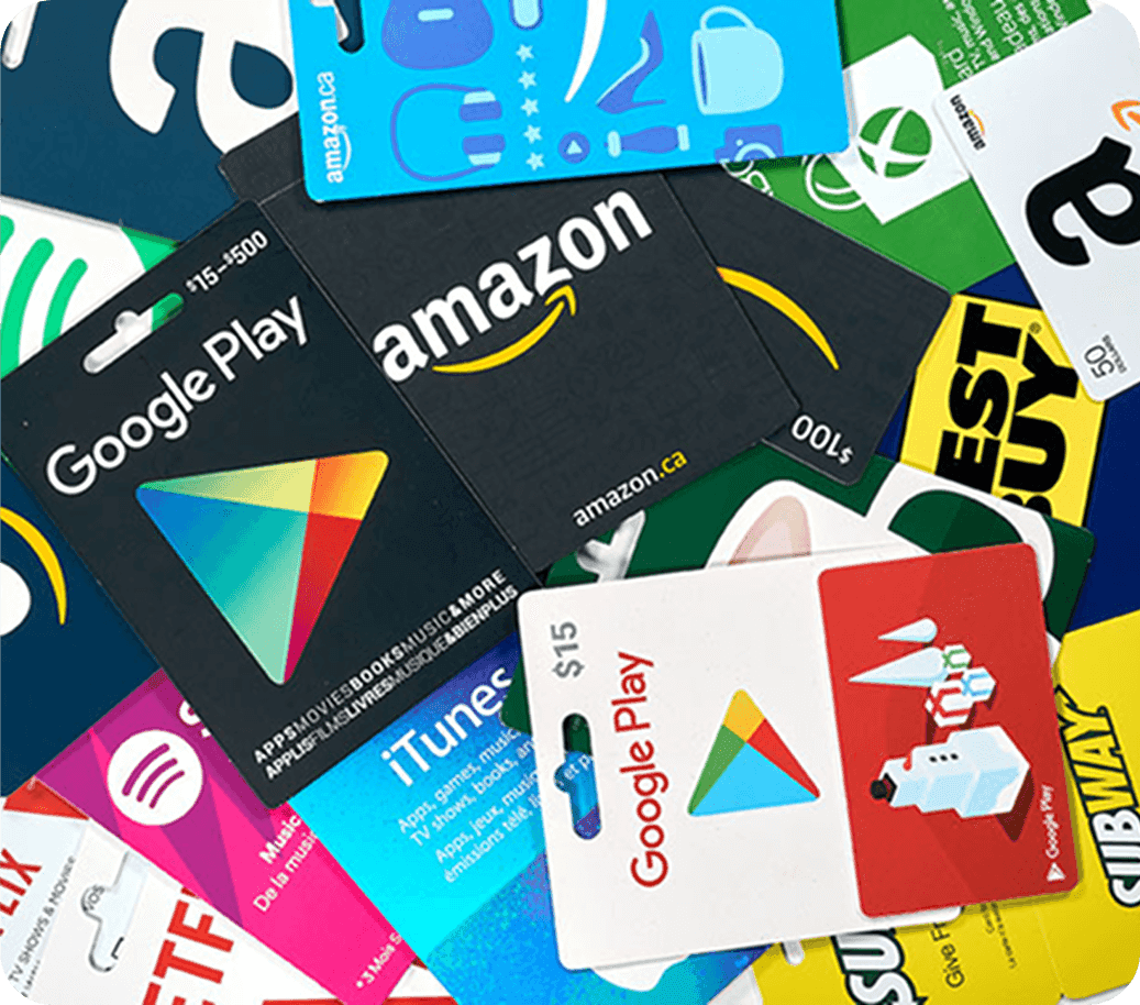 Gift cards and vouchers